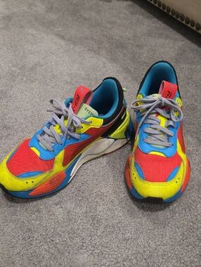 Puma Kids Bright Red, Yellow & Blue Athletic Sneakers